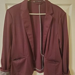 Maroon one button blazer